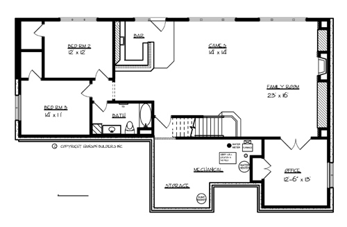 Lower Floor Plan image of Windsor House Plan